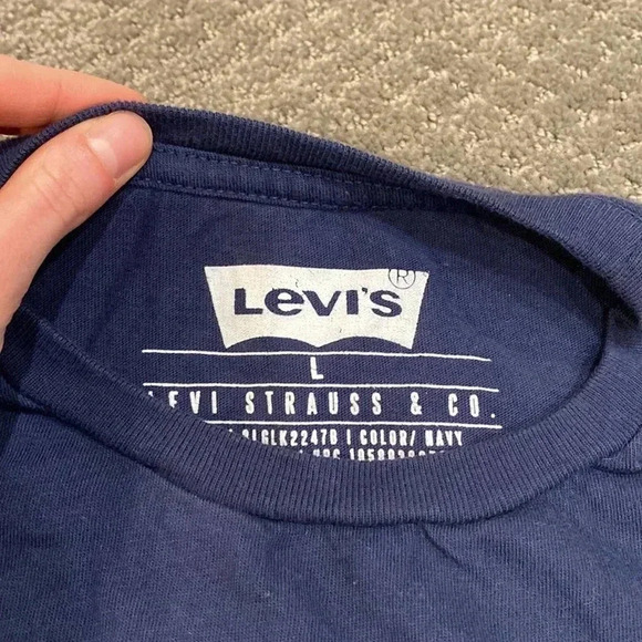 Levi’s Men’s Blue Long Sleeve Graphic Tee Shirt - Picture 3 of 5
